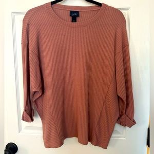 Daytrip Blush Rolled Long Sleeve Shirt